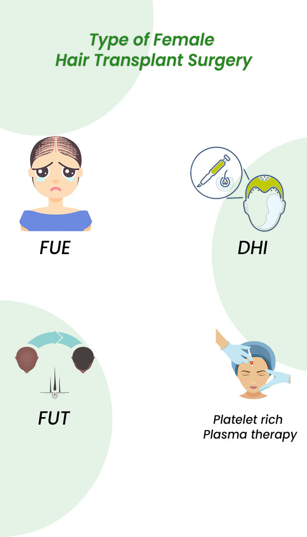 Types of female hair transplants in Turkey