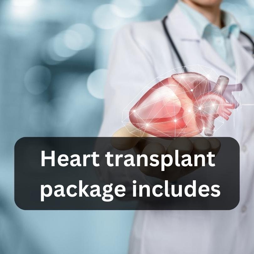 The heart Transplant In India package include?