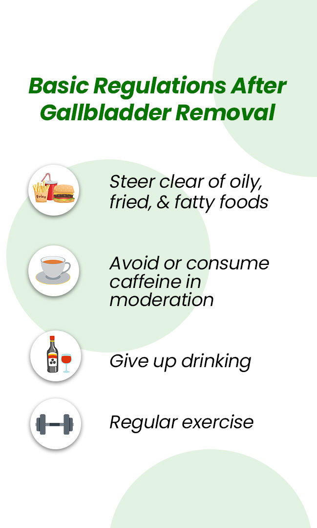 basic regualtions after gallbladder removal